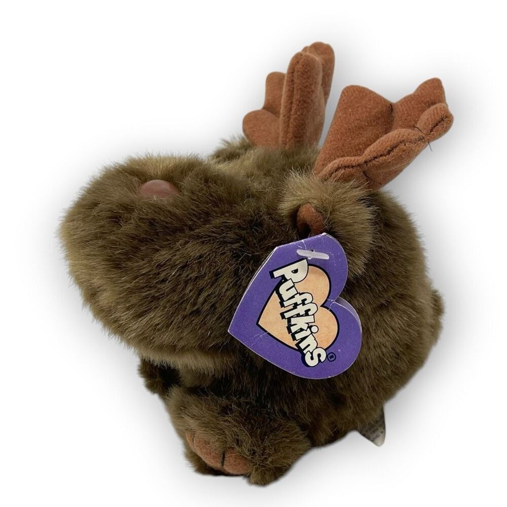 Puffkins Collection Gus the Moose Stuffed Plush Animal with Tags G3 #6612